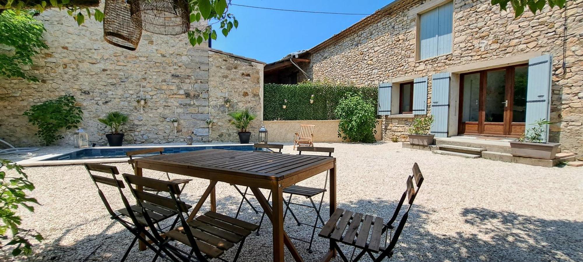 Mazet En Provence Pour 4, Piscine Chauffee Privee, Jardin Clos Prive, Barbecue, Chiens Admis Sainte-Jalle Luaran gambar